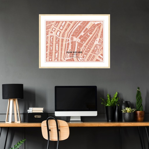 Dam Square Poster - Street Map 3