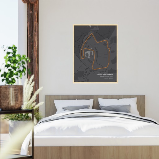 Laguna Seca Raceway Poster - Track Map 5