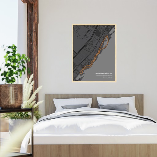 Saudi Arabian Grand Prix Poster - Track Map 6