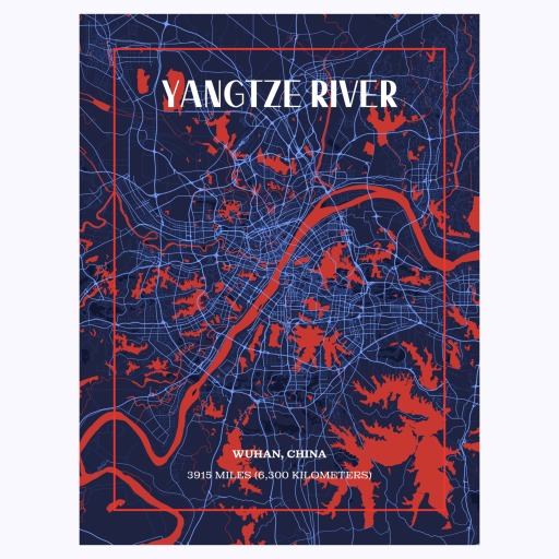 Yangtze River through Wuhan in High Energy Poster 1