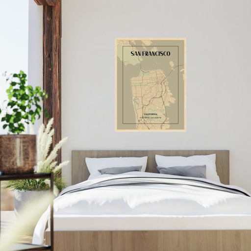 San Francisco in Vintage Poster - Street Map 6