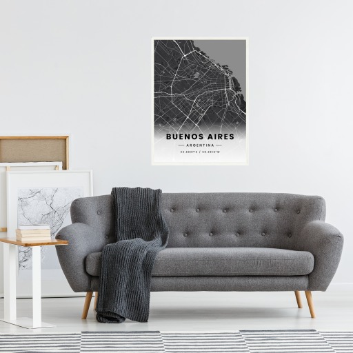 Buenos Aires in Dark Poster - Street Map 5