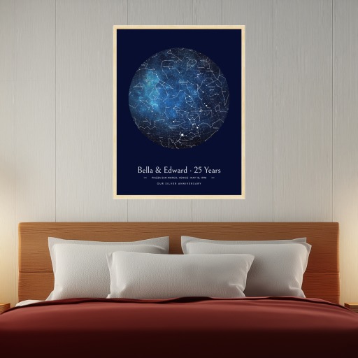 Our Silver Anniversary Poster in Starry - Celestial Map 2