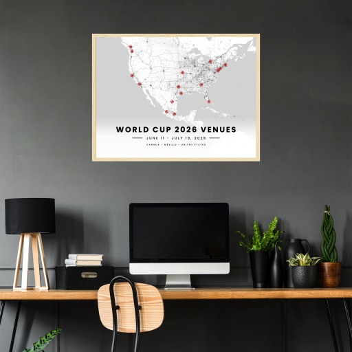 World Cup 2026 Venues Poster - Street Map 3