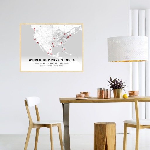World Cup 2026 Venues Poster - Street Map 4