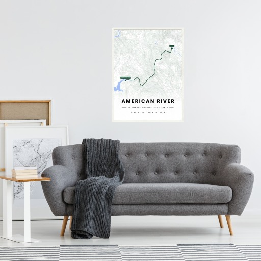 Our Rafting Trip to the American River Poster - Route Map 5