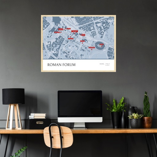 Roman Forum Poster - Street Map 3