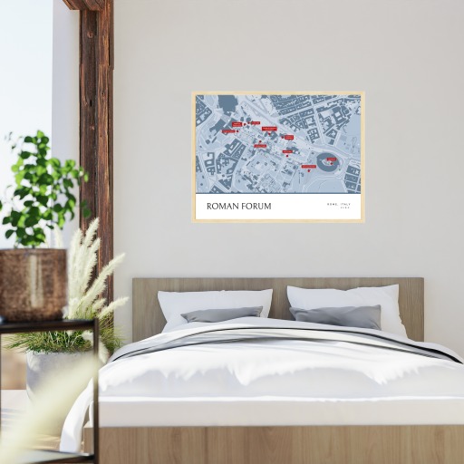 Roman Forum Poster - Street Map 6
