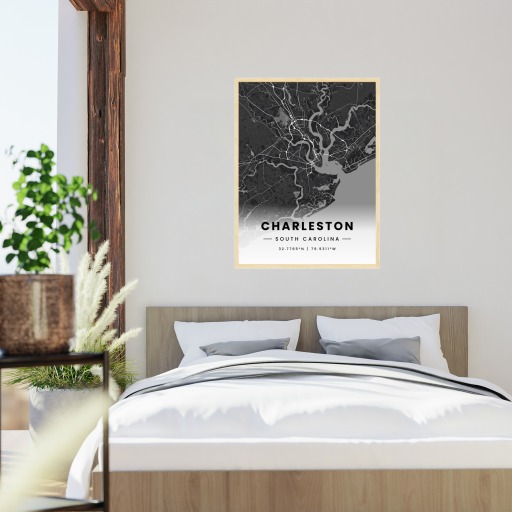 Charleston in Dark Poster - Street Map 6