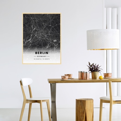 Berlin in Dark Poster - Street Map 4