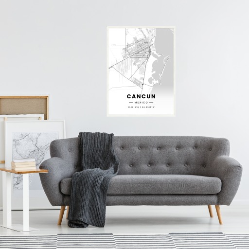 Cancun in Light Poster - Street Map 5