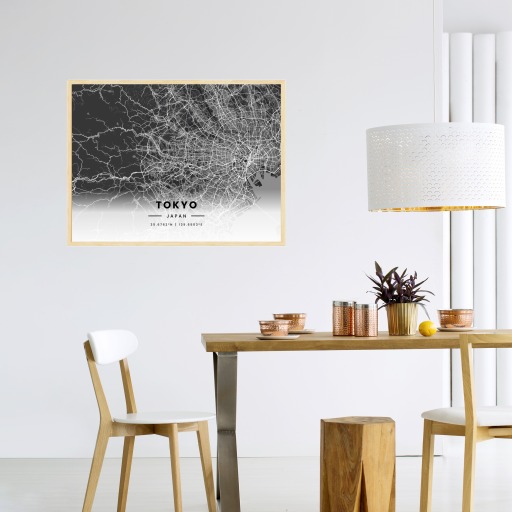 Tokyo in Dark Poster - Street Map 4