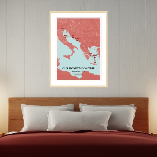 Our Honey Moon Trip Poster - Street Map 2