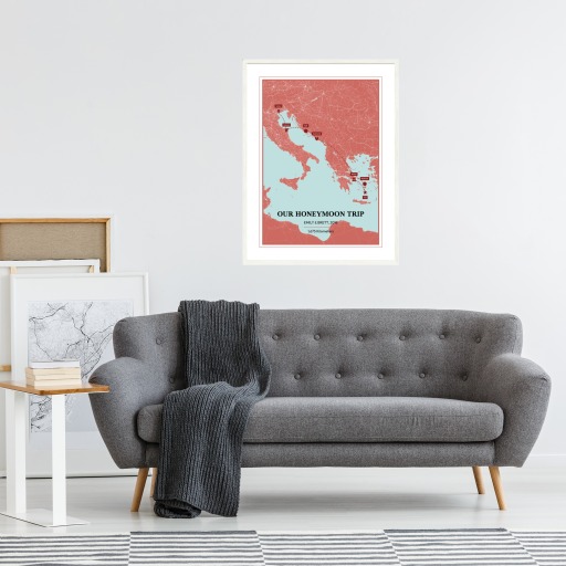 Our Honey Moon Trip Poster - Street Map 5