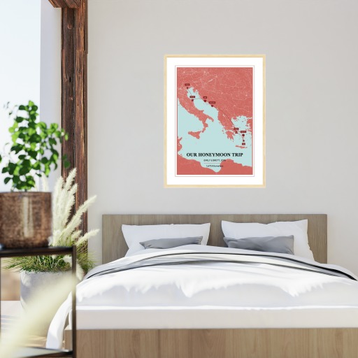 Our Honey Moon Trip Poster - Street Map 6