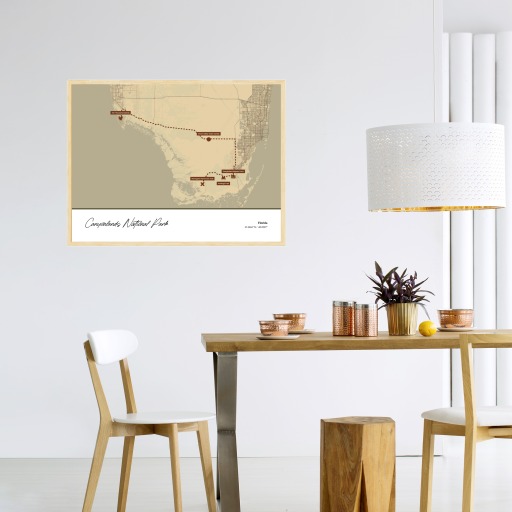 Our Trip to Everglades National Park Poster - Topo Map 5