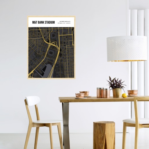 Baltimore Ravens Stadium Poster - Street Map 5
