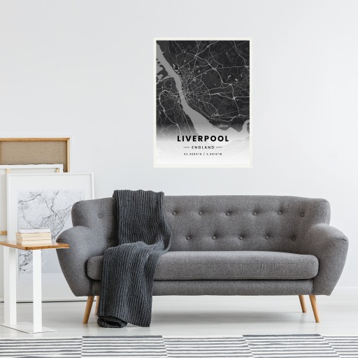 Liverpool in Dark Poster - Street Map 5