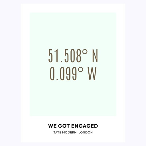 Where We Got Engaged Poster - Coordinates 1