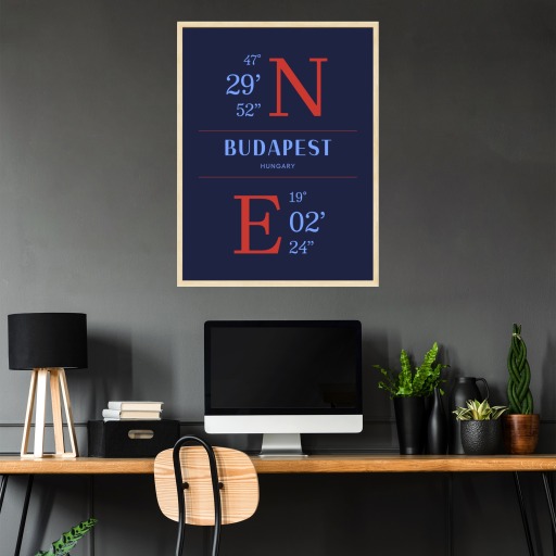 Budapest Coordinates Poster 3