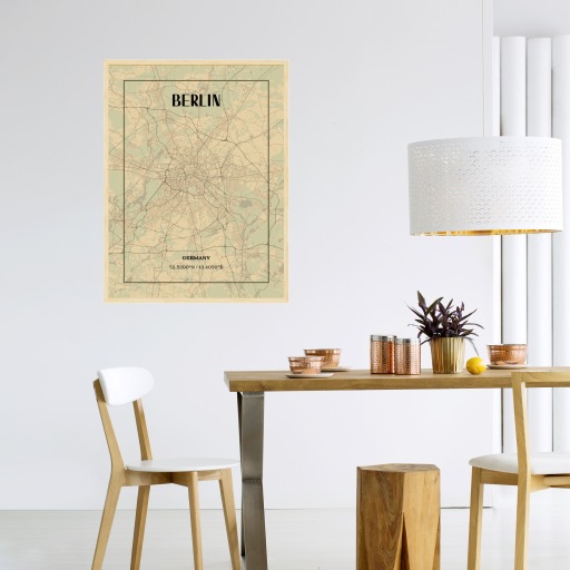 Berlin in Vintage Poster - Street Map 4