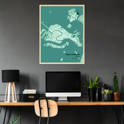 Rialto Bridge Poster - Street Map 2