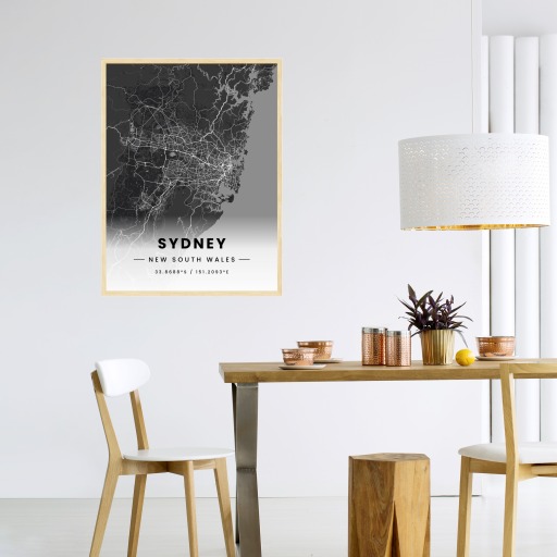 Sydney in Dark Poster - Street Map 4