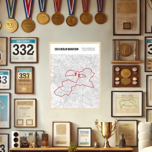 2024 Berlin Marathon Poster - Route Map 2