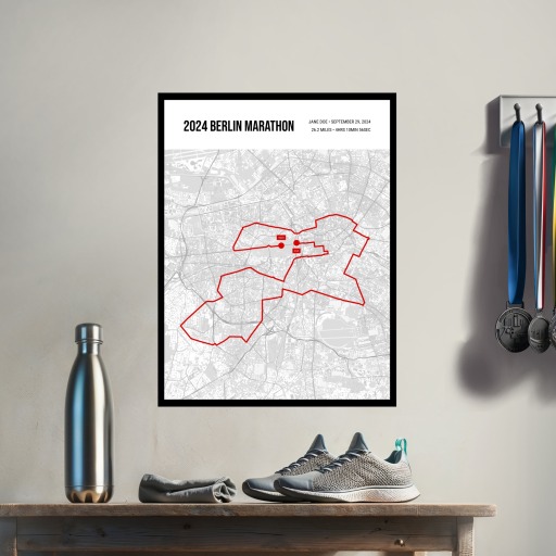 2024 Berlin Marathon Poster - Route Map 3