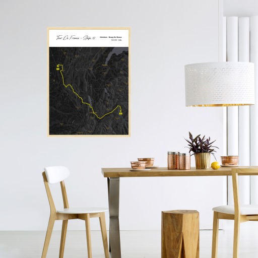 2023 Tour de France Stage 18 Poster - Route Map 4