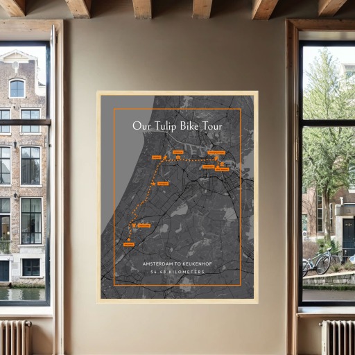 Our Bicycle Ride Poster - Route Map 2