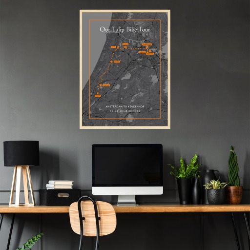 Our Bicycle Ride Poster - Route Map 3