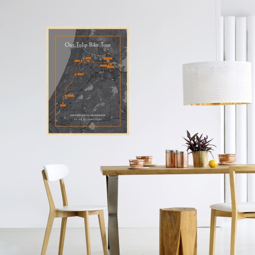 Our Bicycle Ride Poster - Route Map 4