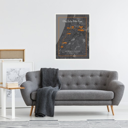 Our Bicycle Ride Poster - Route Map 5