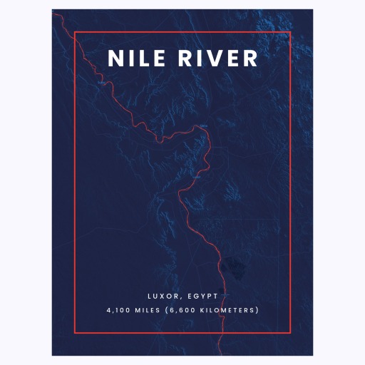 Nile River through Luxor in High Energy Poster 1