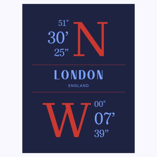 London Coordinates Poster 1