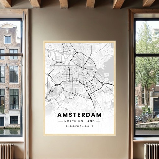 Amsterdam in Light Poster - Street Map 2