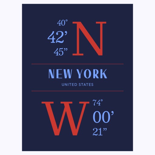 New York City Coordinates Poster 1