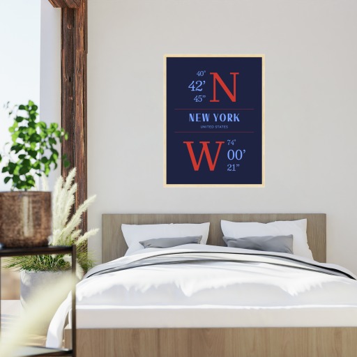 New York City Coordinates Poster 6