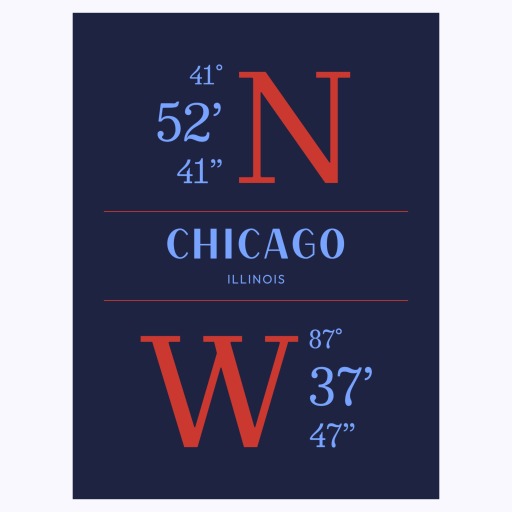 Chicago Coordinates Poster 1