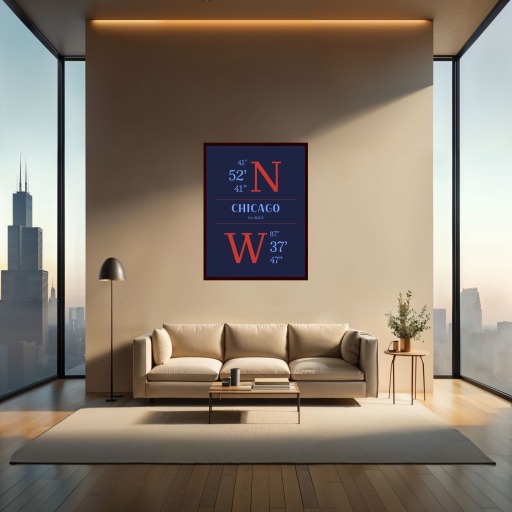 Chicago Coordinates Poster 2