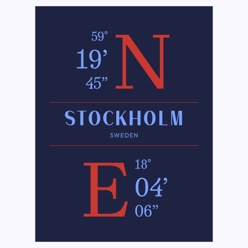 Stockholm Coordinates Poster 1