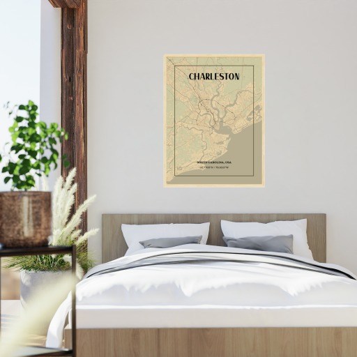 Charleston in Vintage Poster - Street Map 6