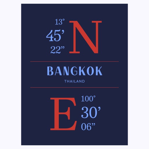 Bangkok Coordinates Poster 1