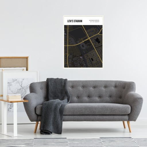 San Francisco 49ers Stadium Poster - Street Map 6