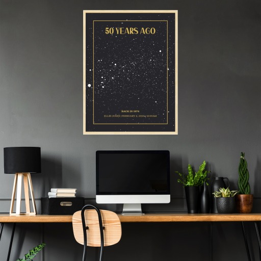 50th Birthday Poster - Celestial Map 3