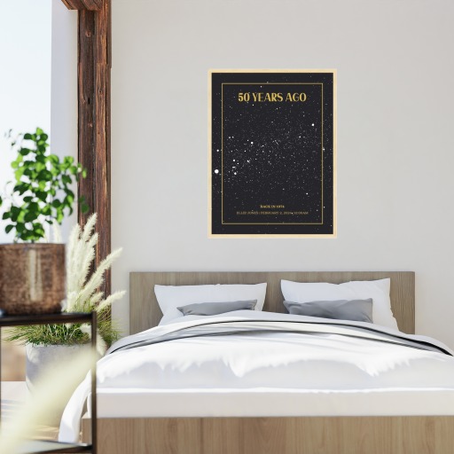 50th Birthday Poster - Celestial Map 6