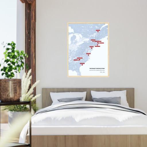 American Revolution Battle Map Poster - Terrain Map 5