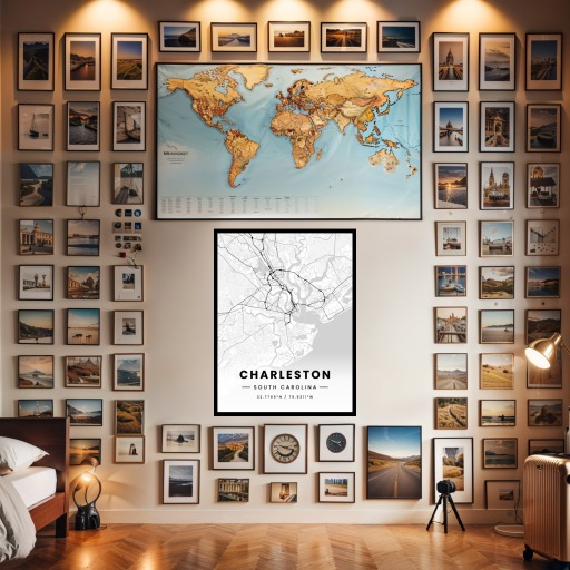 Charleston in Light Poster - Street Map 2