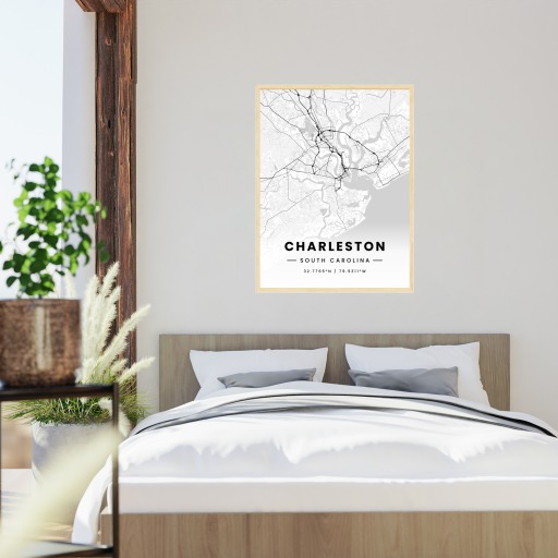 Charleston in Light Poster - Street Map 6
